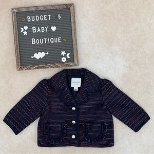 Janie and Jack Navy and Red Kids Blazer